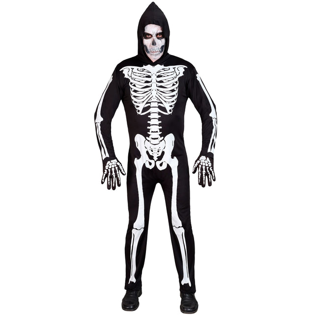 Costume Halloween Uomo Scheletro 2 pezzi