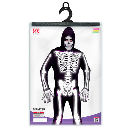 Costume Halloween Uomo Scheletro 2 pezzi