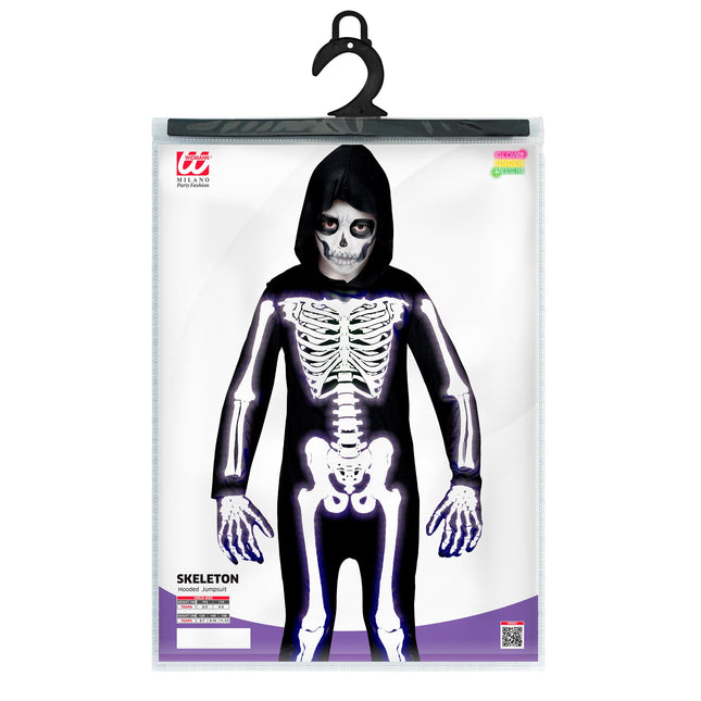Costume Halloween Bambino Scheletro 2 pezzi