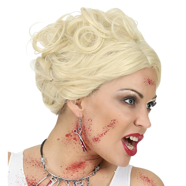 Orecchini Halloween Forbici con Sangue