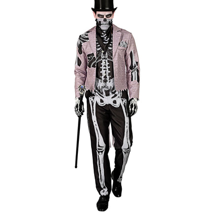 Costume Halloween Uomo Scheletro Sposo
