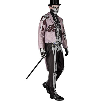 Costume Halloween Uomo Scheletro Sposo