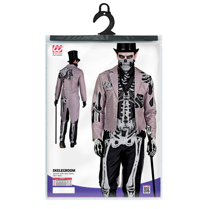 Costume Halloween Uomo Scheletro Sposo
