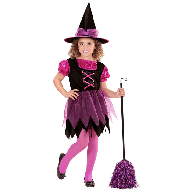 Costume Halloween Strega Rosa Ragazza