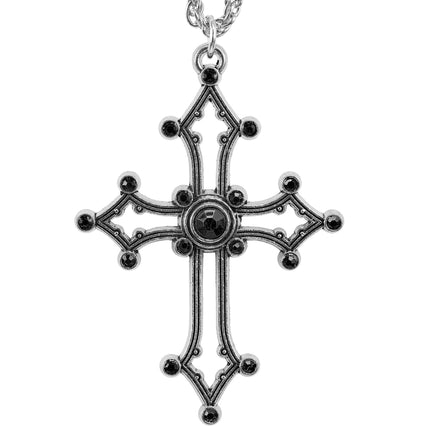 Collana di Halloween con croce e pietre preziose