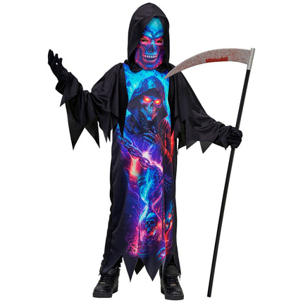 Costume di Halloween per bambini: Grim Reaper al neon