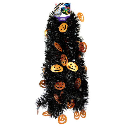 Ghirlanda di Halloween Nero Arancione Zucca 3m