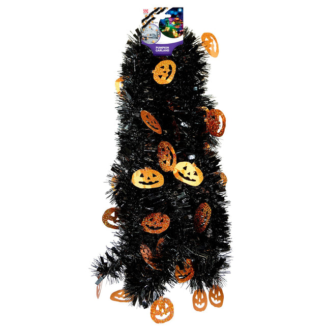 Ghirlanda di Halloween Nero Arancione Zucca 3m