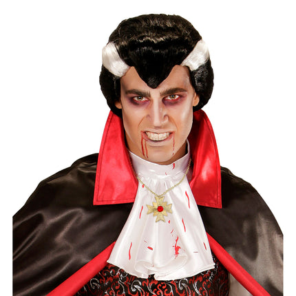 Collana di Halloween in oro con pietra rossa