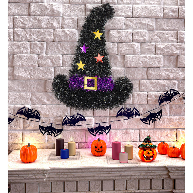 Decorazione da parete Halloween Cappello da strega 41 cm