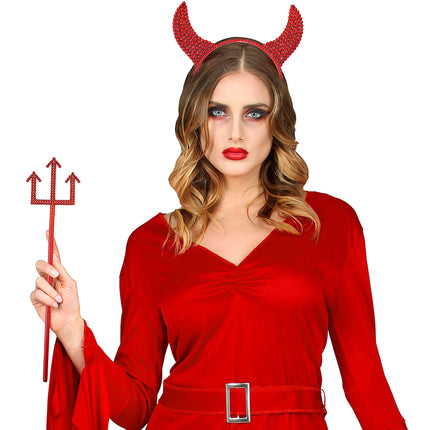 Set di accessori per Halloween rosso 2 pezzi