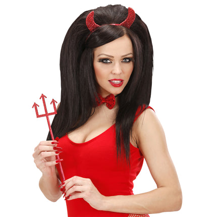 Set di accessori per Halloween rosso 2 pezzi