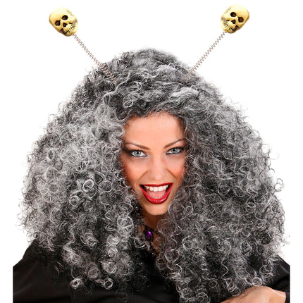 Cerchietto per capelli Halloween Teschi bianchi