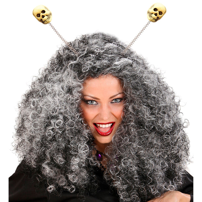 Cerchietto per capelli Halloween Teschi bianchi
