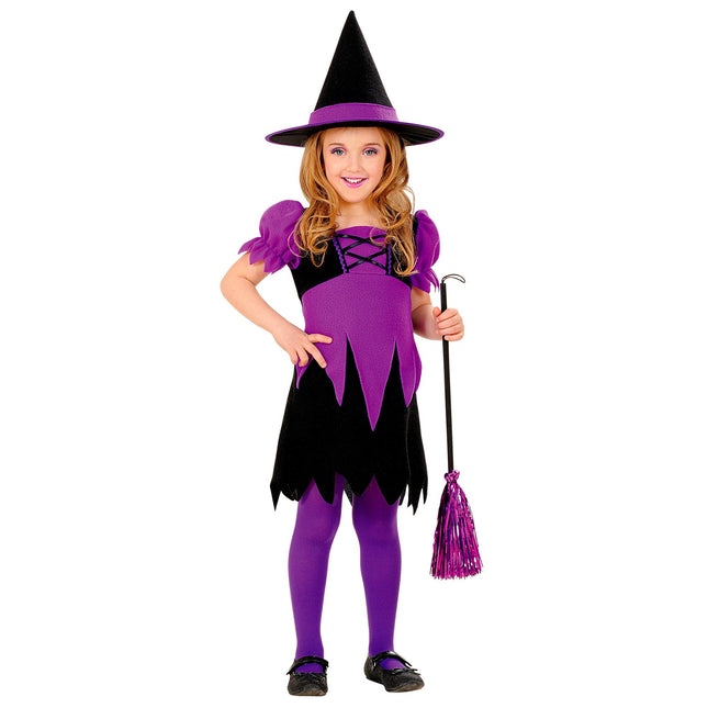 Costume di Halloween da strega bambino viola