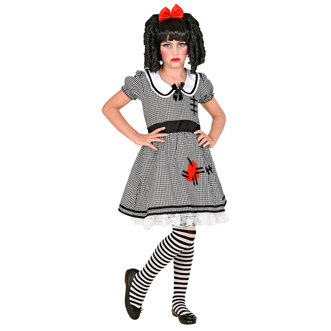 Costume di Halloween Bambola Bianca Nera