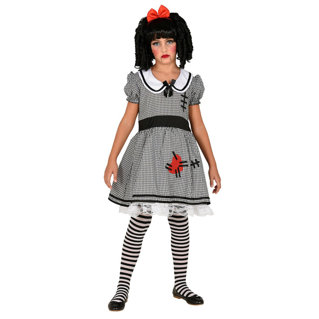 Costume di Halloween Bambola Bianca Nera