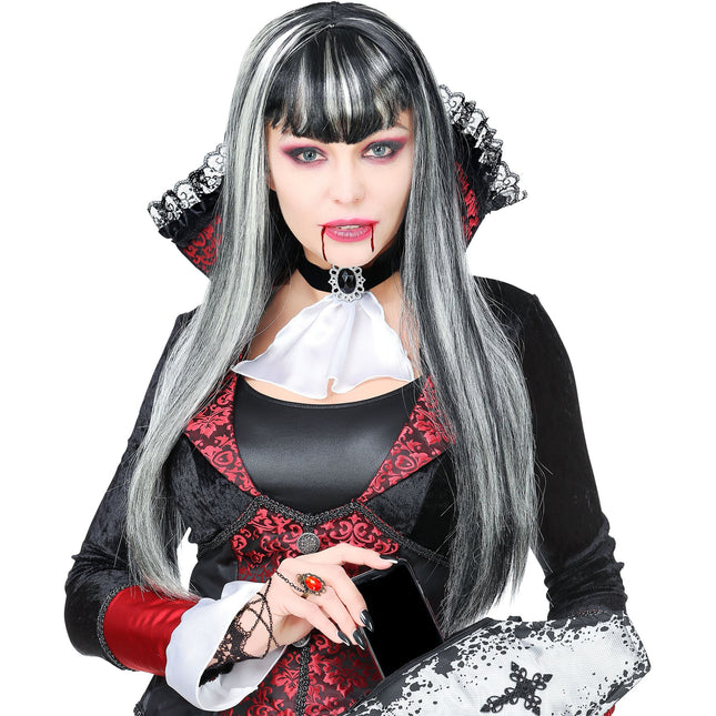 Bracciale di Halloween in pizzo con pietre rosse