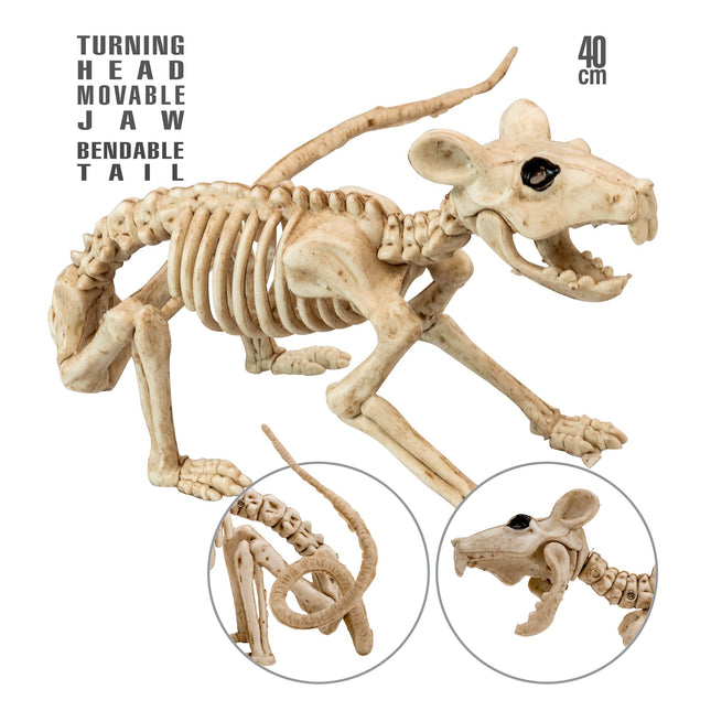 Scheletro di Halloween Ratto 40 cm