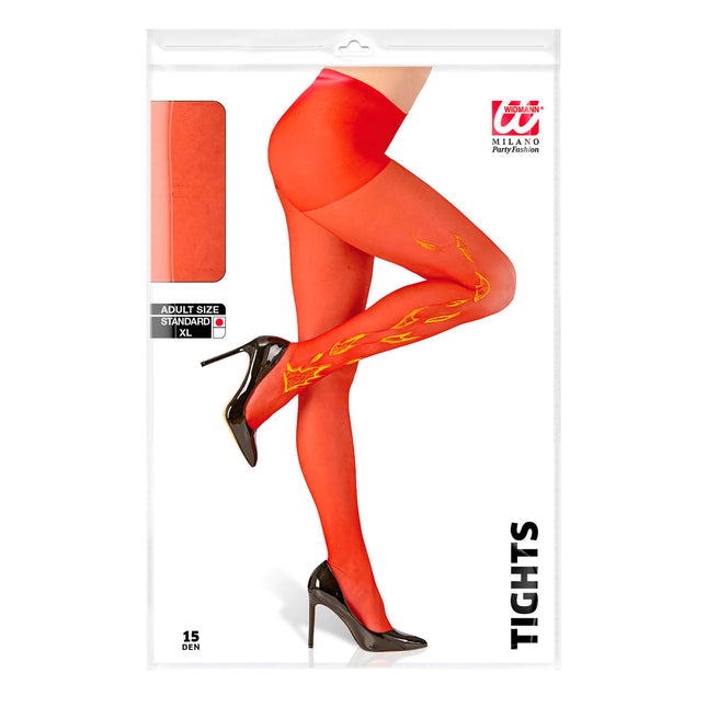 Collant rosso glitterato