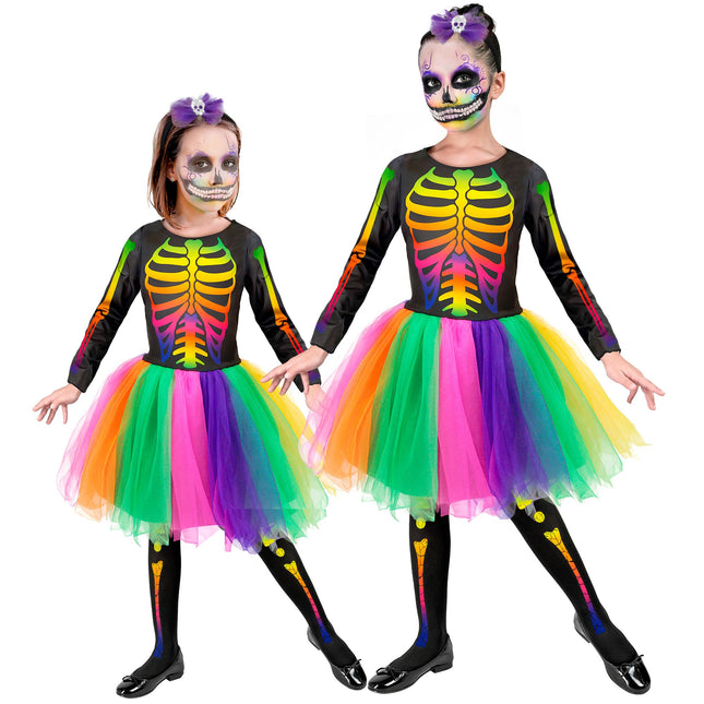 Abito di Halloween Scheletro colorato