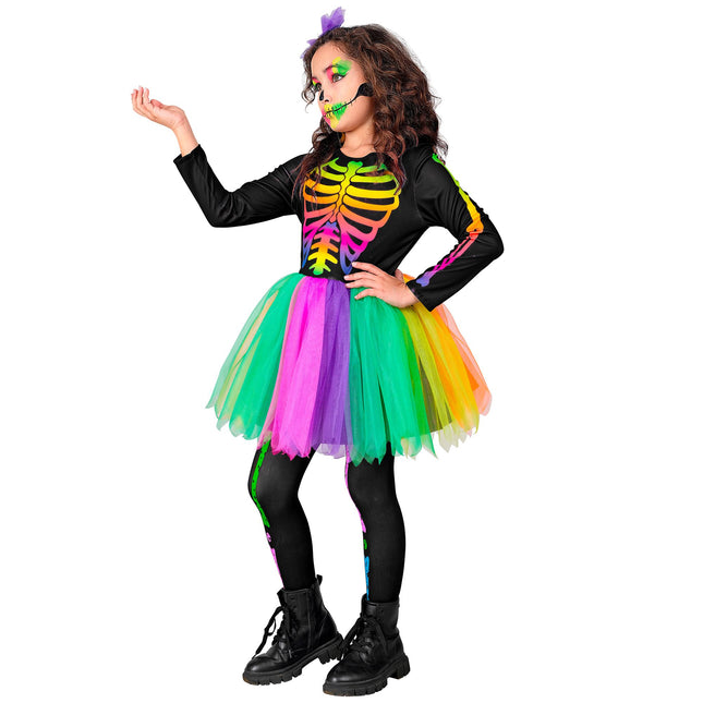 Abito di Halloween Scheletro colorato
