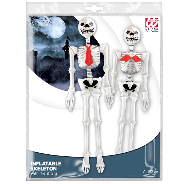 Scheletro di Halloween gonfiabile 1,83 m