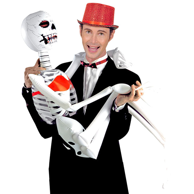 Scheletro di Halloween gonfiabile 1,83 m
