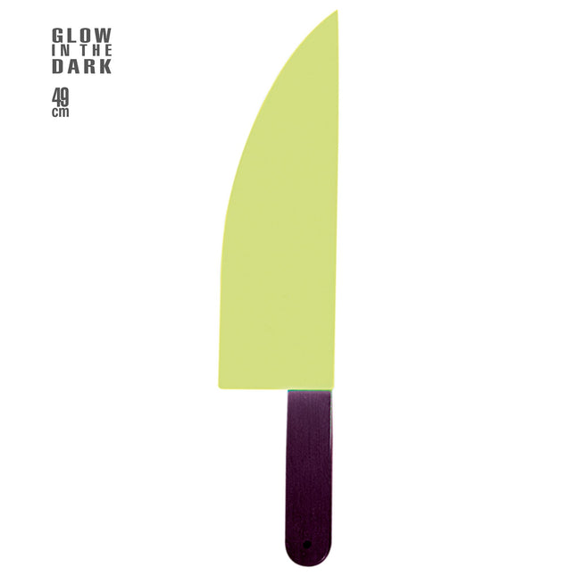 Coltello finto di Halloween che brilla nel buio