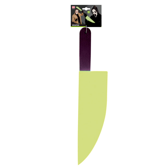 Coltello finto di Halloween che brilla nel buio