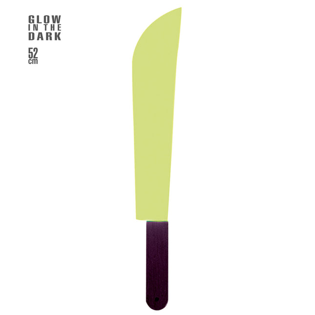 Coltello finto Machete di Halloween che brilla al buio