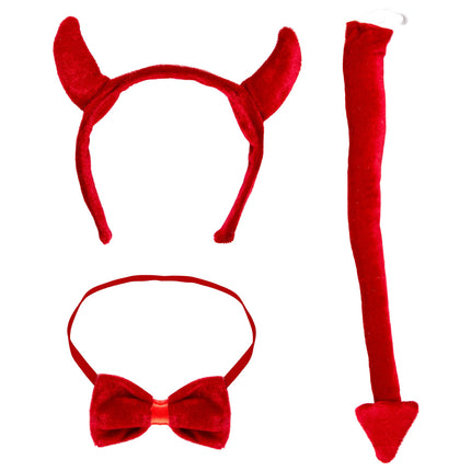 Set di accessori per Halloween Diavolo Rosso
