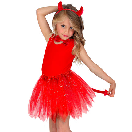 Set di accessori per Halloween Diavolo Rosso