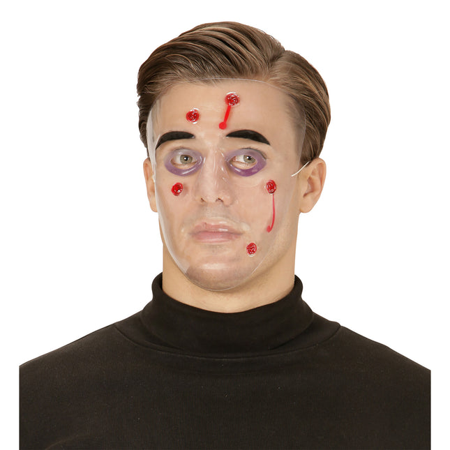 Maschera di Halloween fori di proiettile