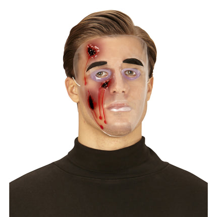Maschera di Halloween ferita sanguinante