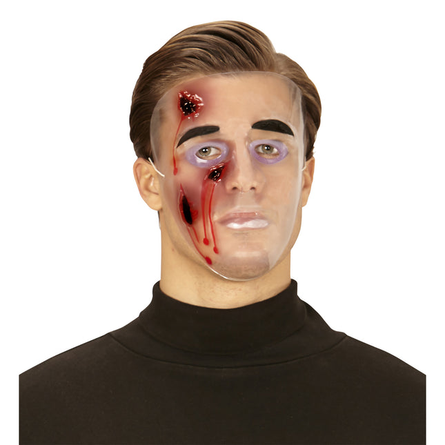 Maschera di Halloween ferita sanguinante