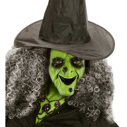 Maschera di Halloween Strega Verde Neon