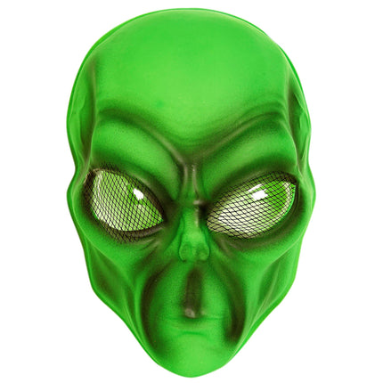 Maschera di Halloween Verde Alieno in plastica
