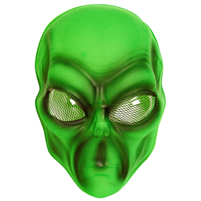 Maschera di Halloween Verde Alieno in plastica