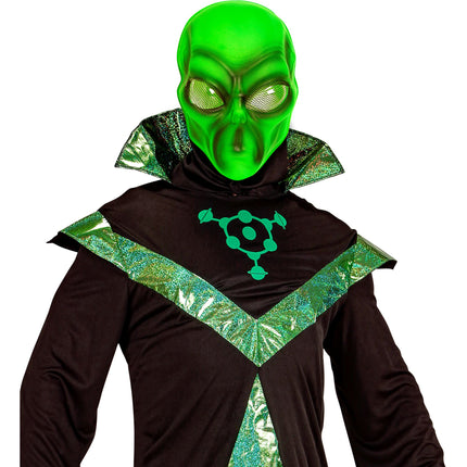 Maschera di Halloween Verde Alieno in plastica