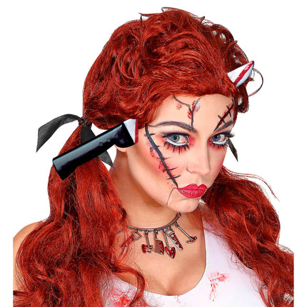 Cerchietto per capelli Halloween Coltello d'argento