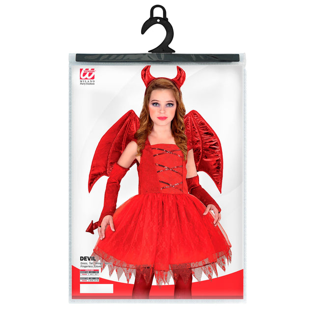 Costume Halloween Ragazza Rossa Duicel 6 pezzi