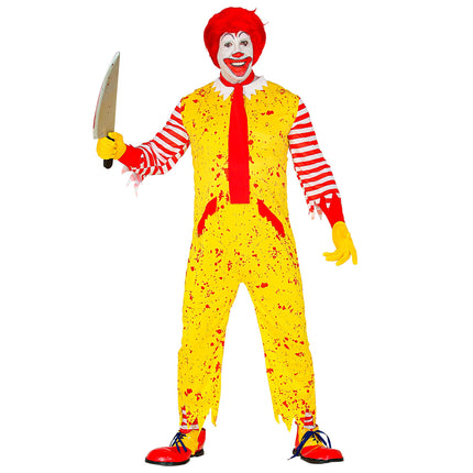 Costume di Halloween da clown giallo per uomo