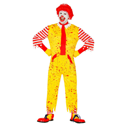 Costume di Halloween da clown giallo per uomo