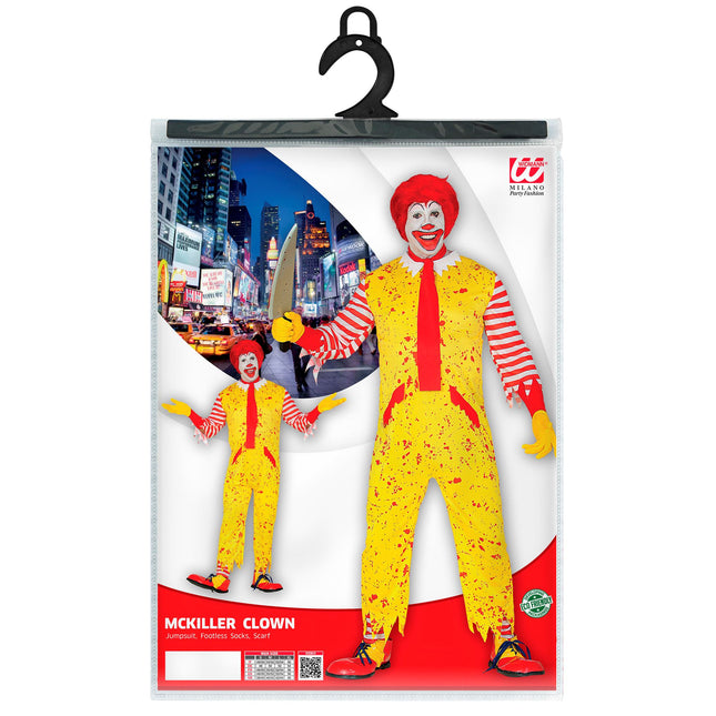 Costume di Halloween da clown giallo per uomo