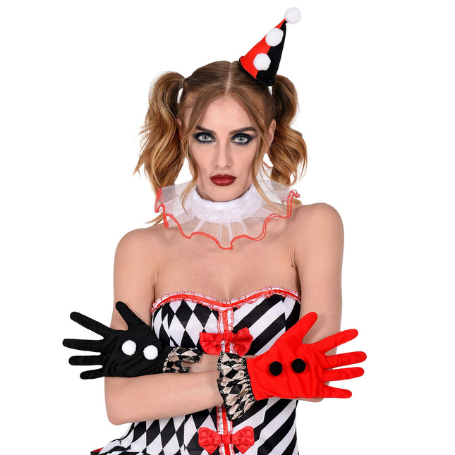 Set di accessori per Halloween Nero Rosso Arlecchino