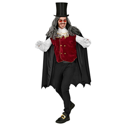 Costume di Halloween da Vampiro da uomo 3 pezzi