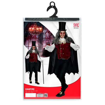 Costume di Halloween da Vampiro da uomo 3 pezzi