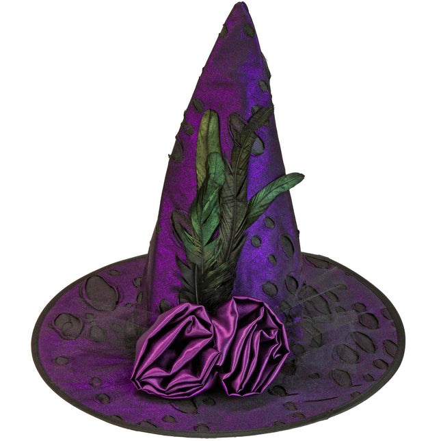 Cappello Halloween Strega Viola