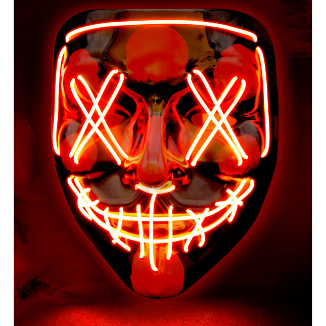 Maschera di Halloween rossa con luce